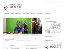Tablet Screenshot of learningspacetoolkit.org
